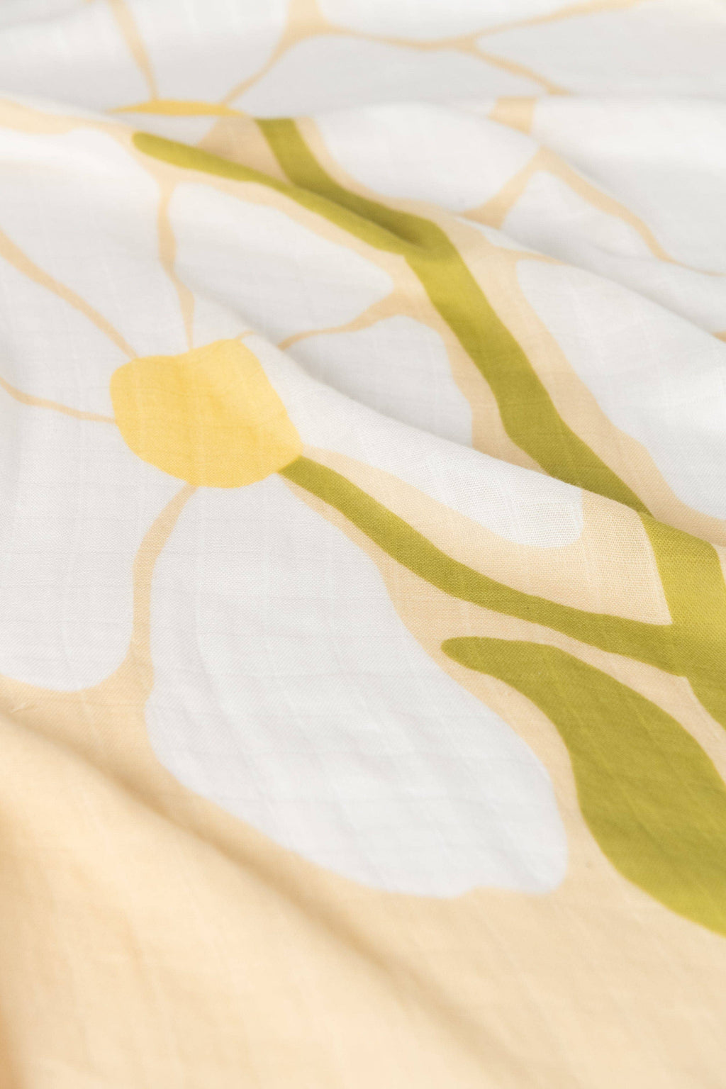 Kiin Baby Organic Muslin Swaddle - Fleur Warm Oat (Limited Edition)
