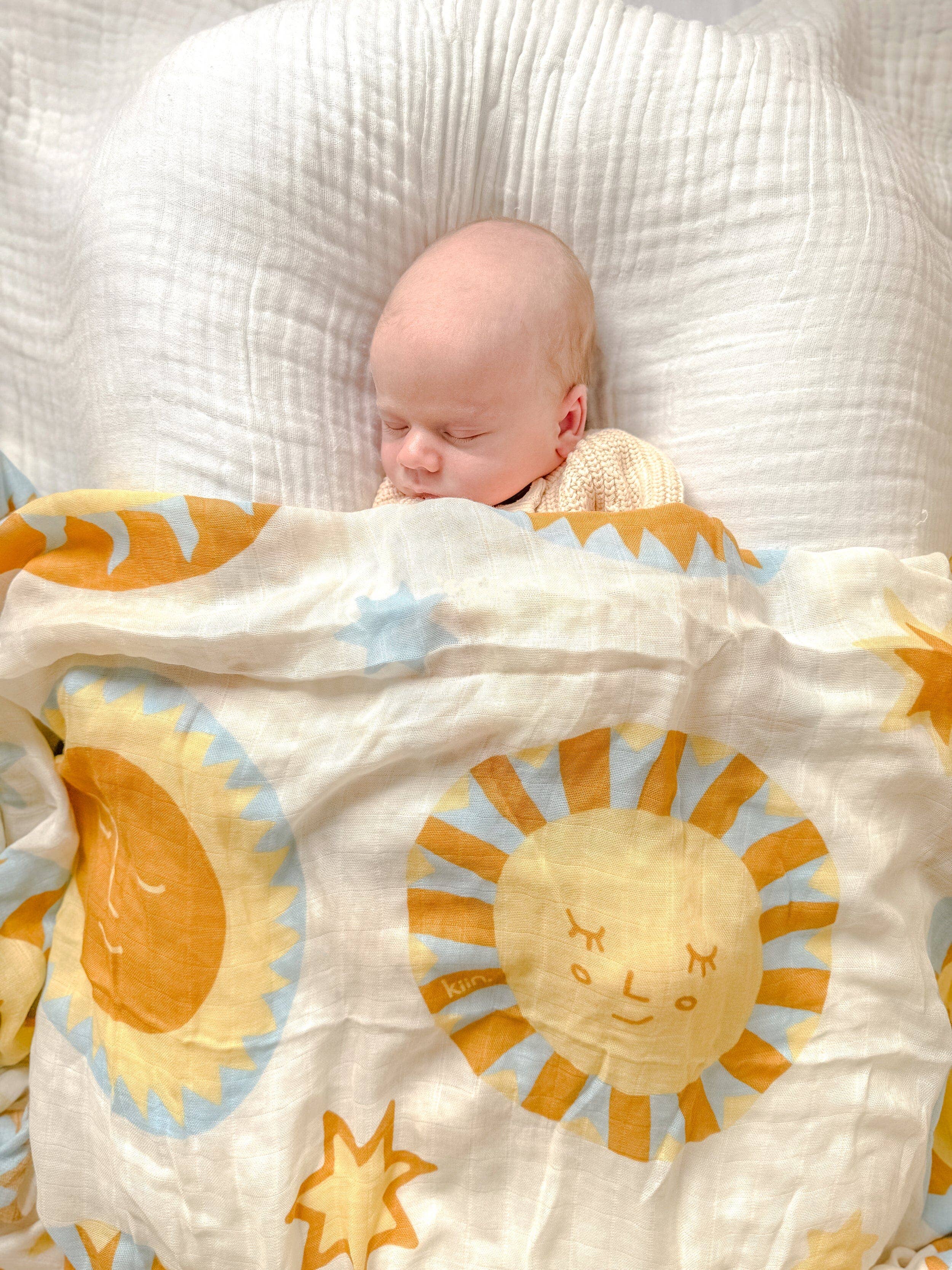 Kiin Baby Organic Muslin Swaddle - Sunny Day (Limited Edition)
