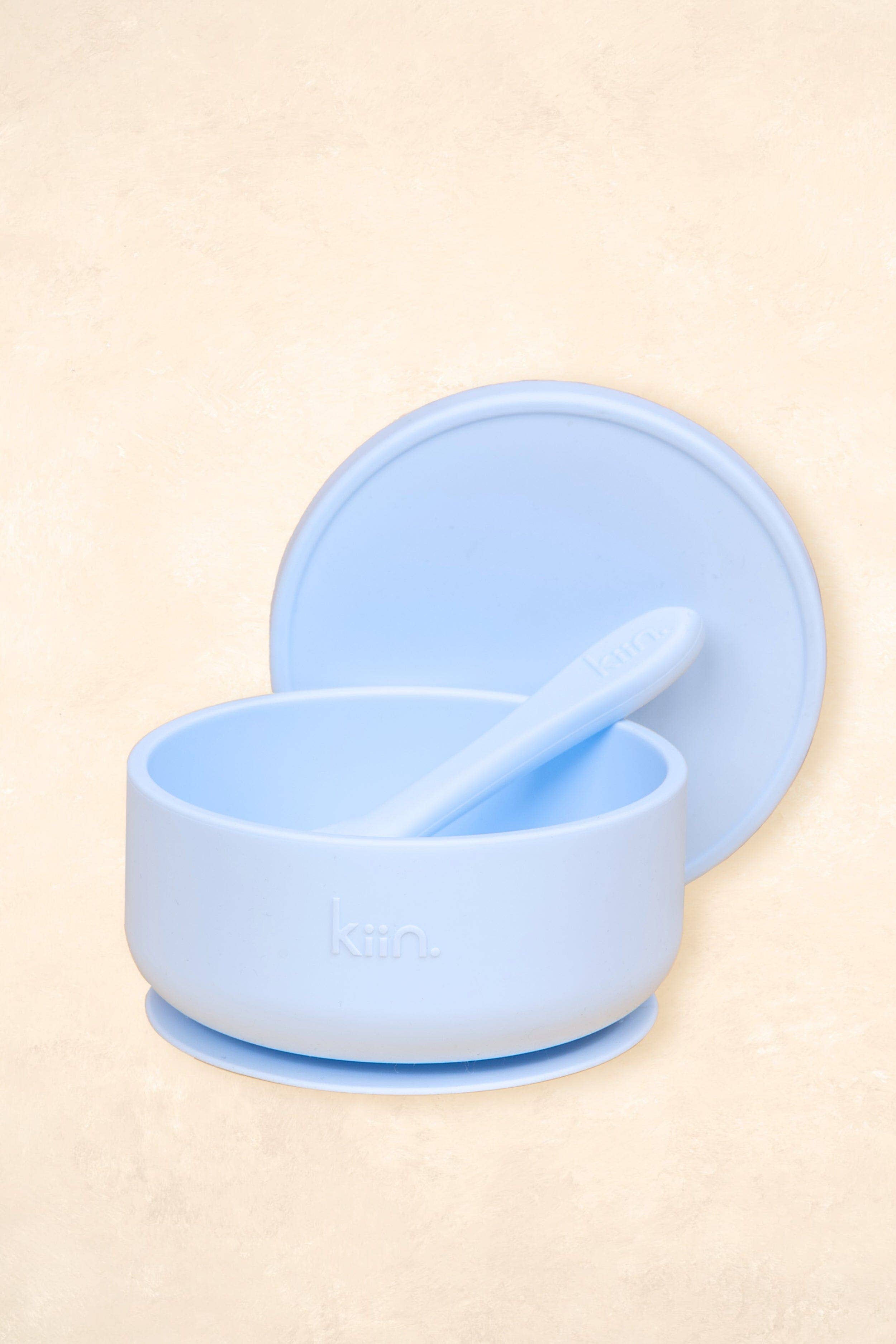 Kiin Baby Silicone Suction Bowl with lid + Spoon Set
